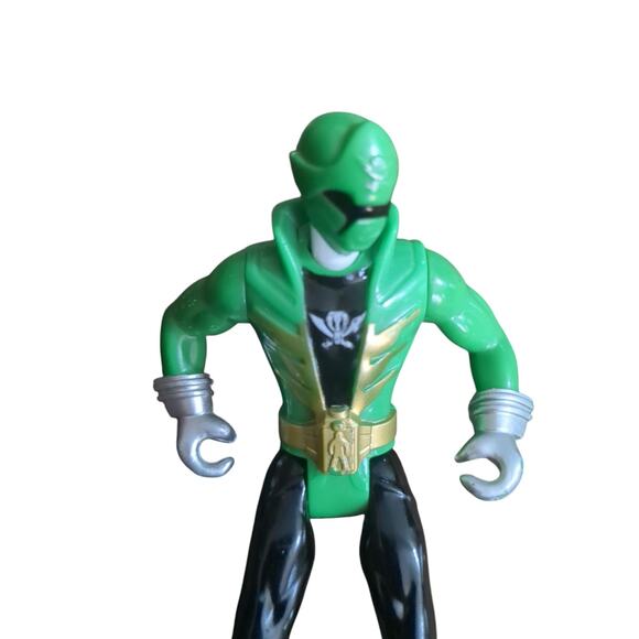 2014 Bandai Power Rangers Super Megaforce Green Ranger 4" Action Figure Loose - Picture 4 of 5